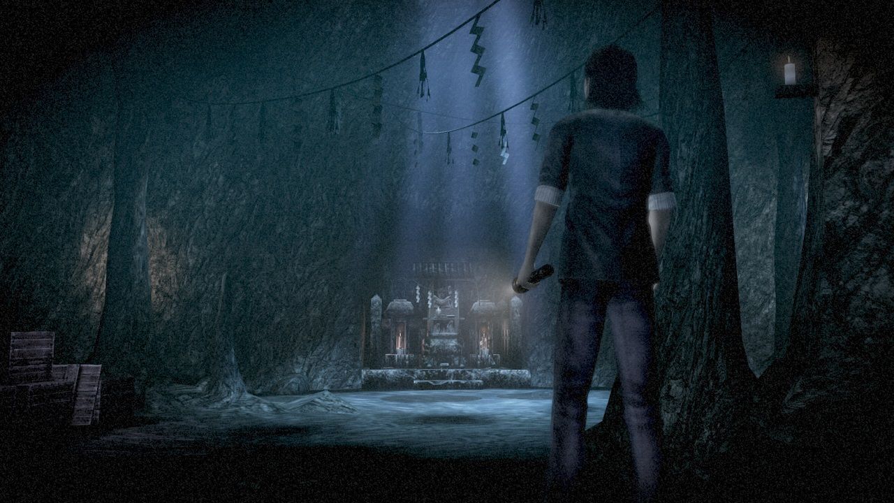 Choshiro in the underground caverns in Fatal Frame Mask of the Lunar Eclipse