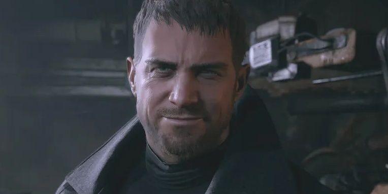 Chris Redfield smiles at the camera