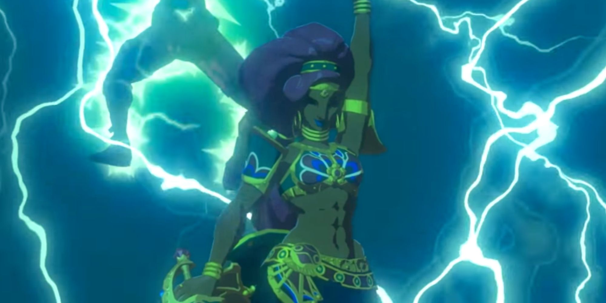 Urbosa Attacking a Yiga Clan Member from The Legend of Zelda: Breath of the Wild