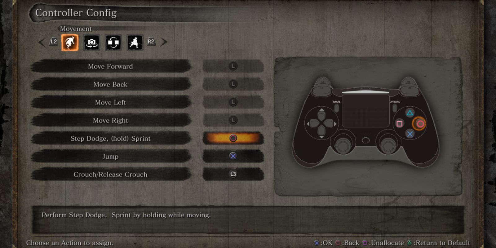 Mod Showcasing Native PS4 buttons