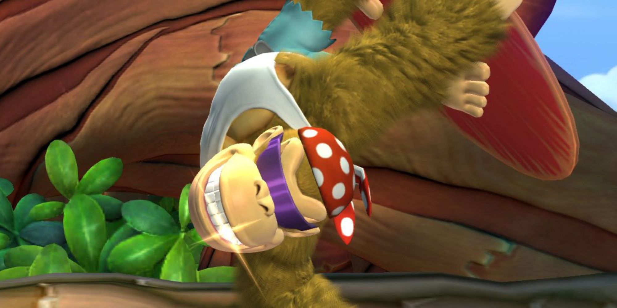 Funky Kong Performing A One Arm Handstand