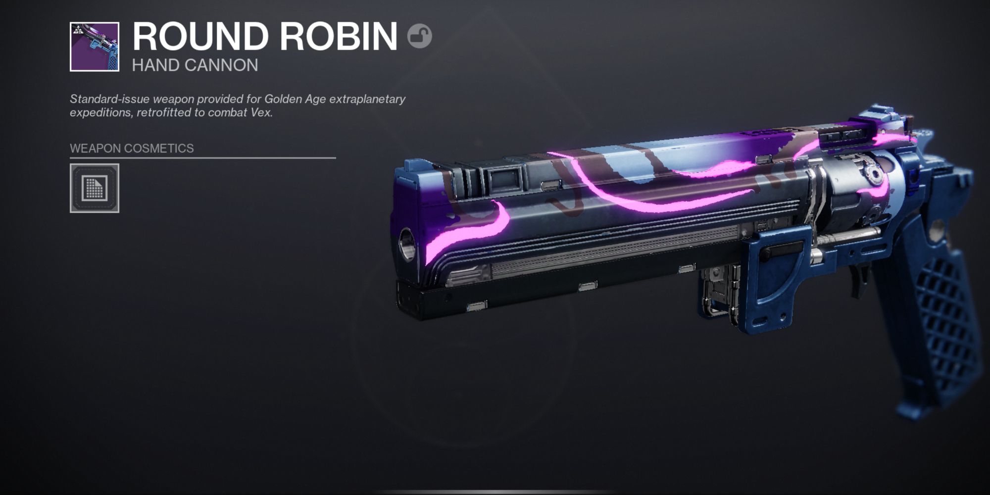 Destiny 2: a neon purple hand cannon
