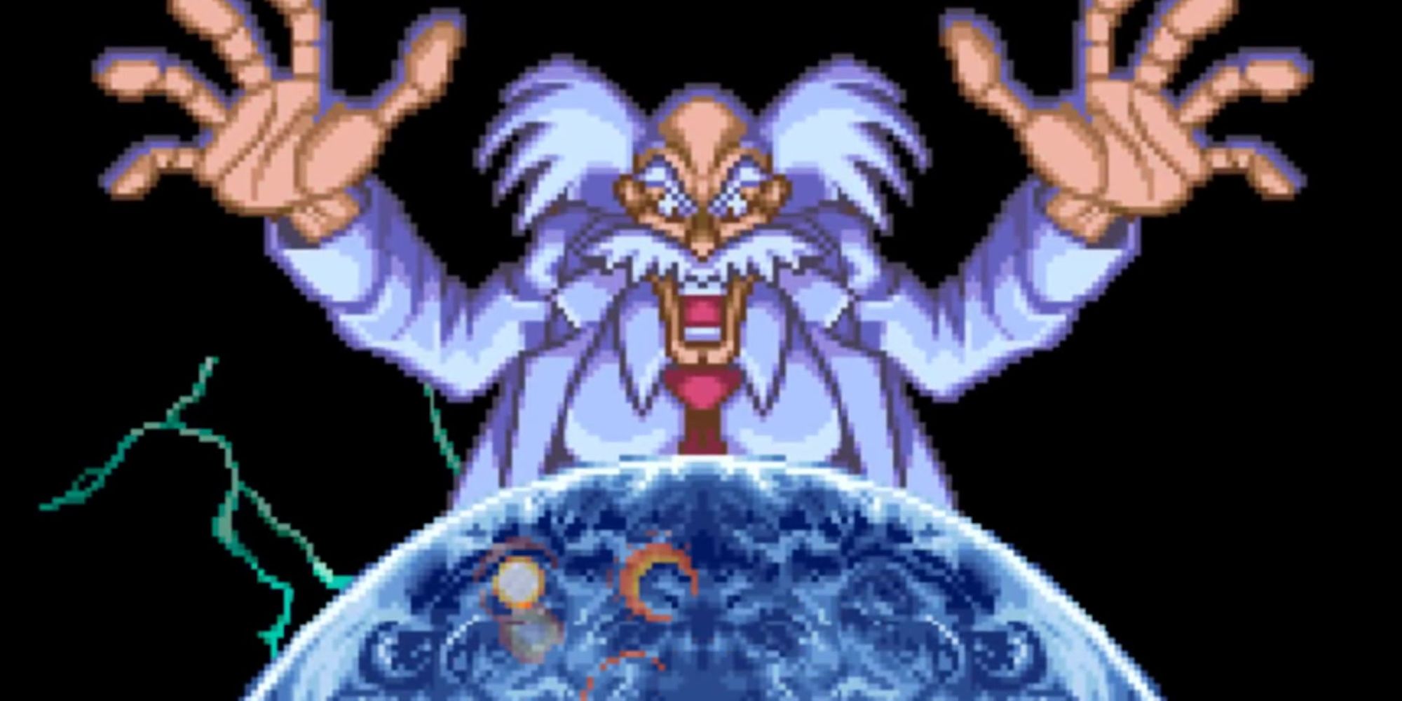 Dr. Wily Looking Over The Earth With A Evil Smile