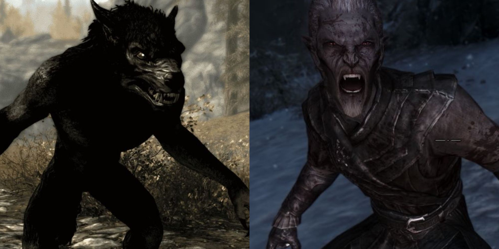 Skyrim Werewolf and Master Vampire