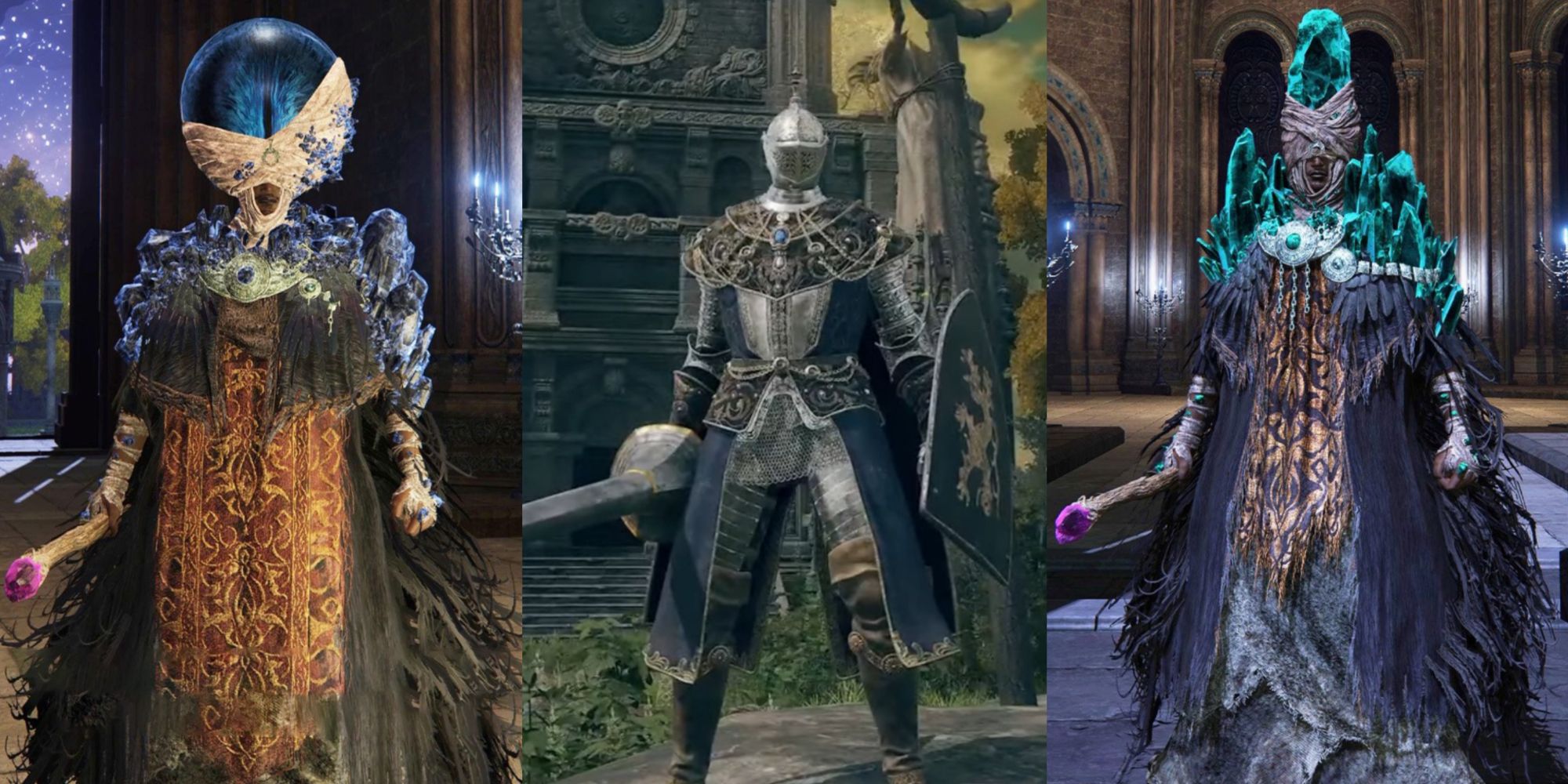 Collage of the Best Mage Armor Sets in Elden Ring