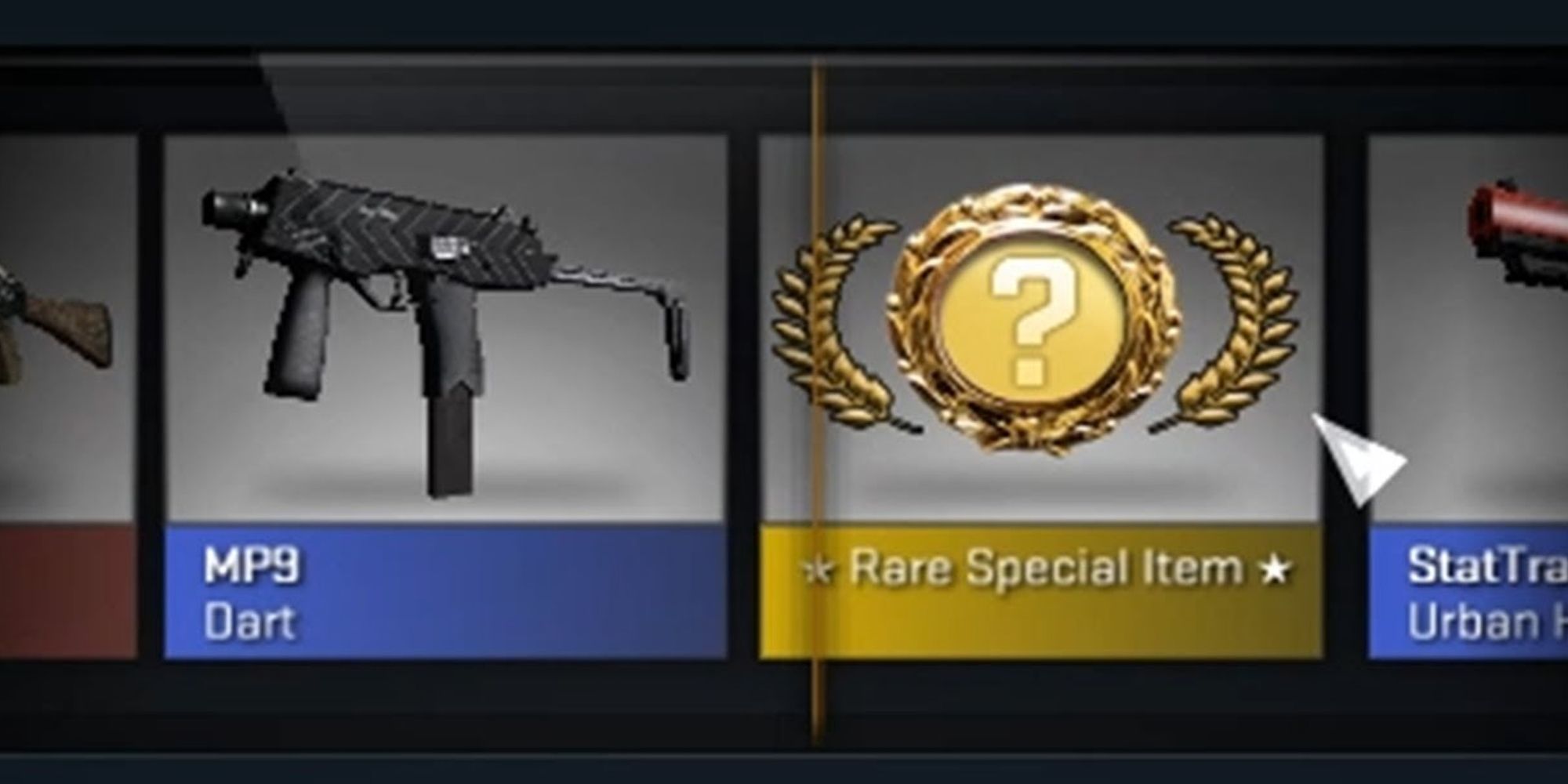 Opening a case in Counter-Strike: Global Offensive and landing on the Rare Special Item
