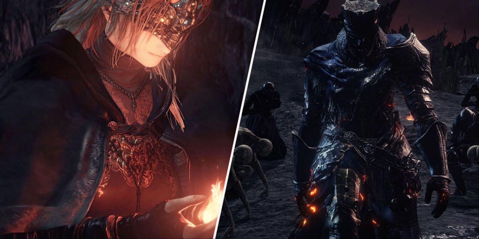 Dark Souls 3 Firekeeper and Player Character during the ending