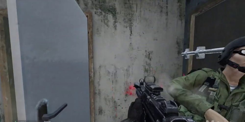 dayz person shooting other player with submachine gun