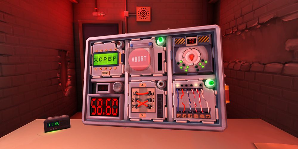 Defusing the bomb in keep talking and nobody explodes VR