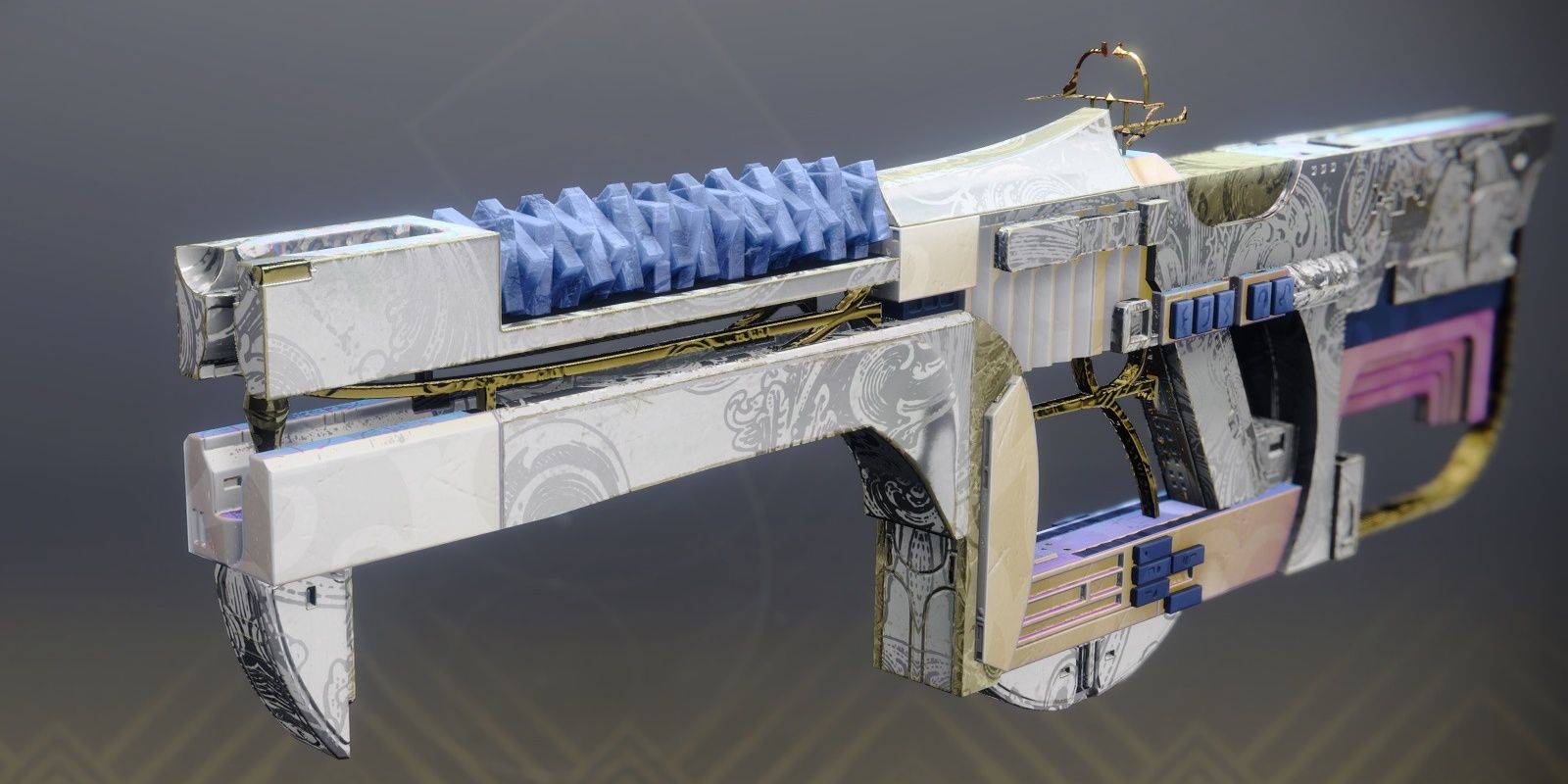 The Linear Fusion Rifle, Cataclysmic shaded with light colors on a gray background.