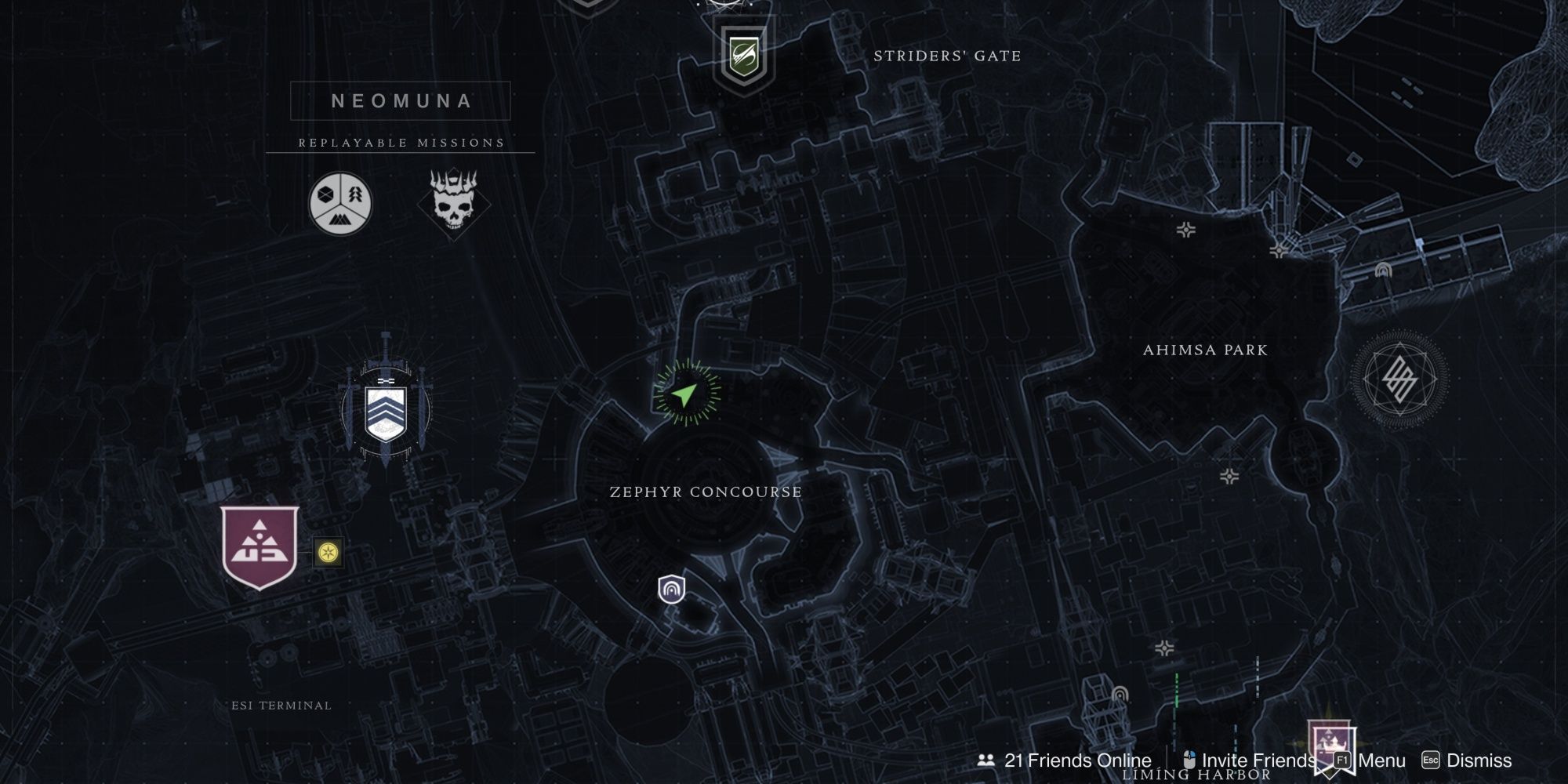 Destiny 2 Lightfall: Все локации сундуков региона Неомуна 2 Destiny 2 Lightfall Neptune Region Chest 1 Map