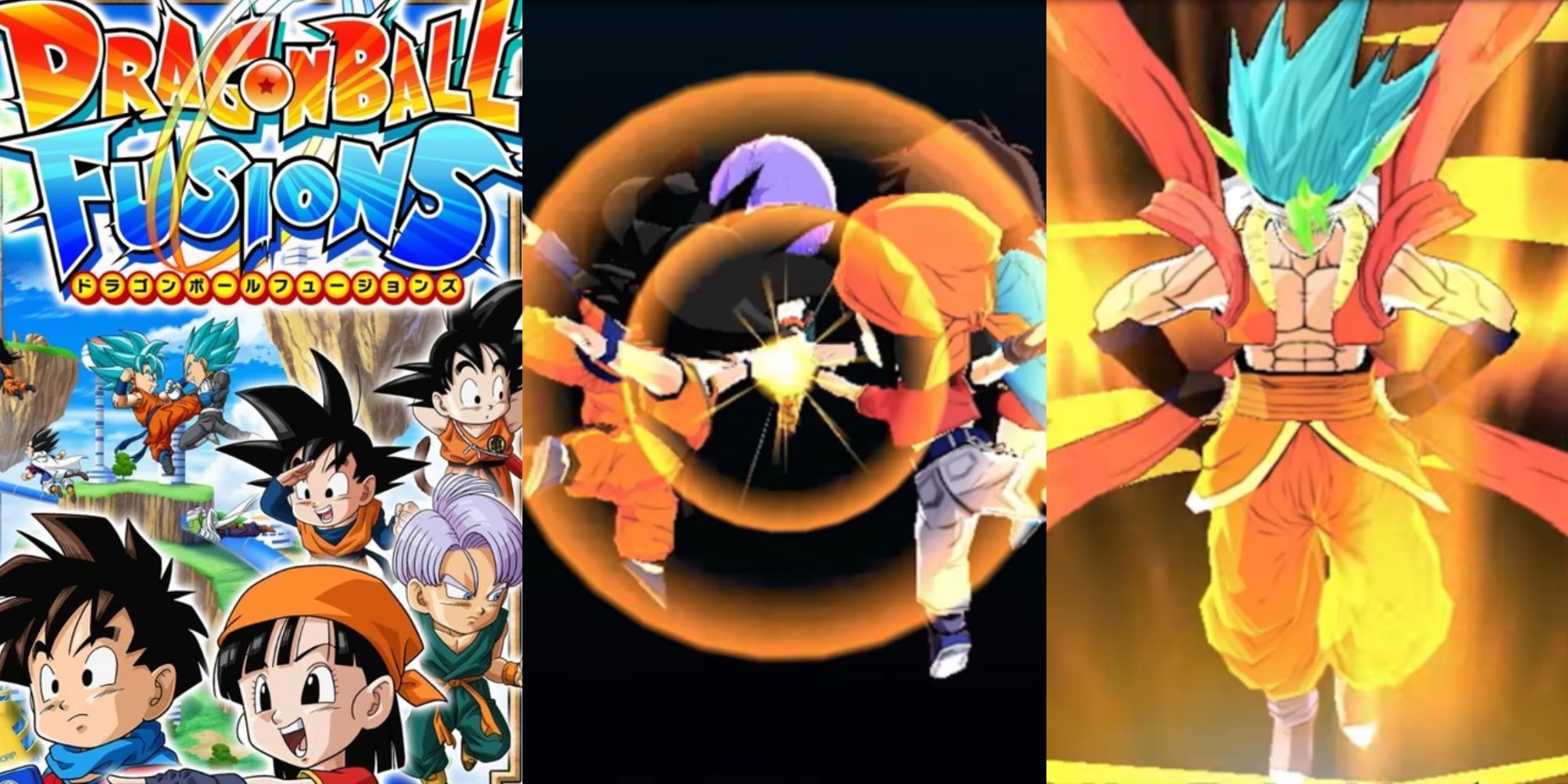 dragon ball fusions cover and gameplay with five person fusion and result
