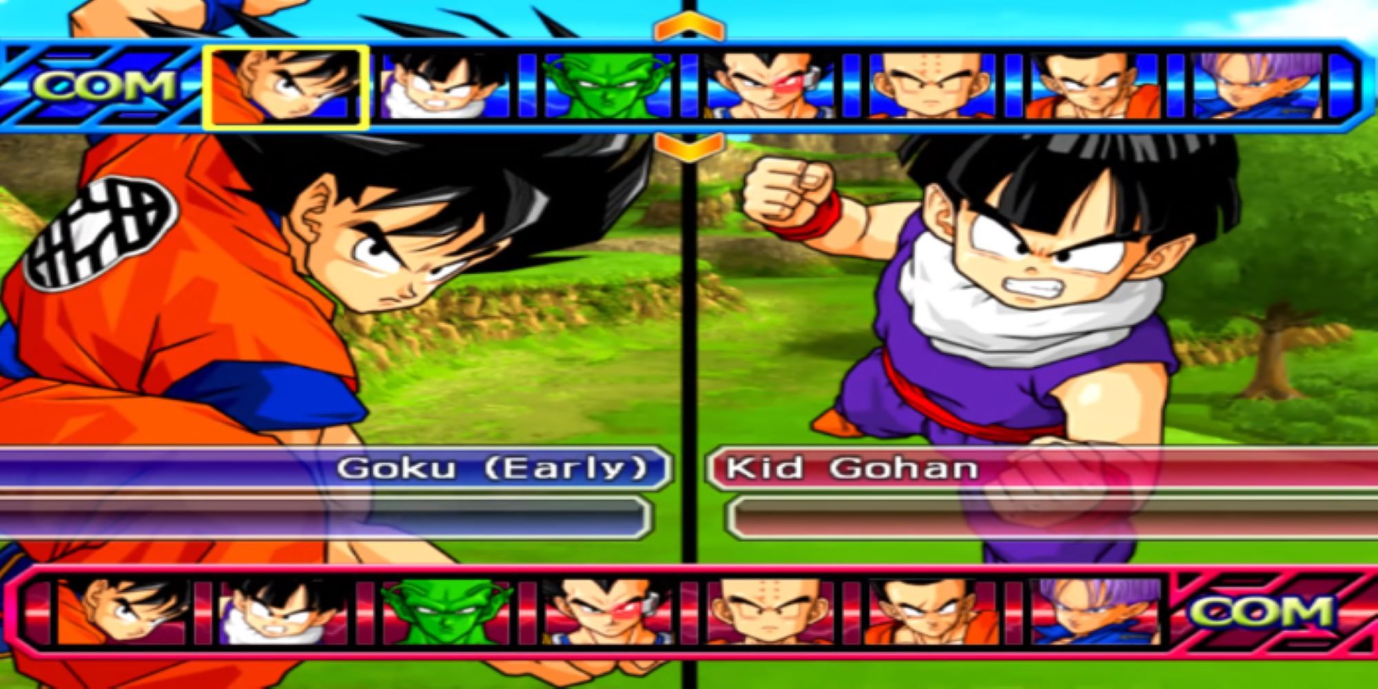 Dragon Ball Z Budokai Tenkaichi 3 Roster in Character Select VS Mode