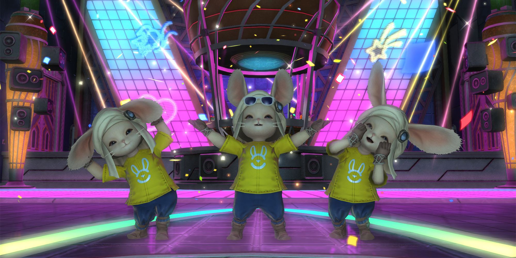 dreamingway, managingway, and coiningway dressed up for the loporrit tribal quest nightclub