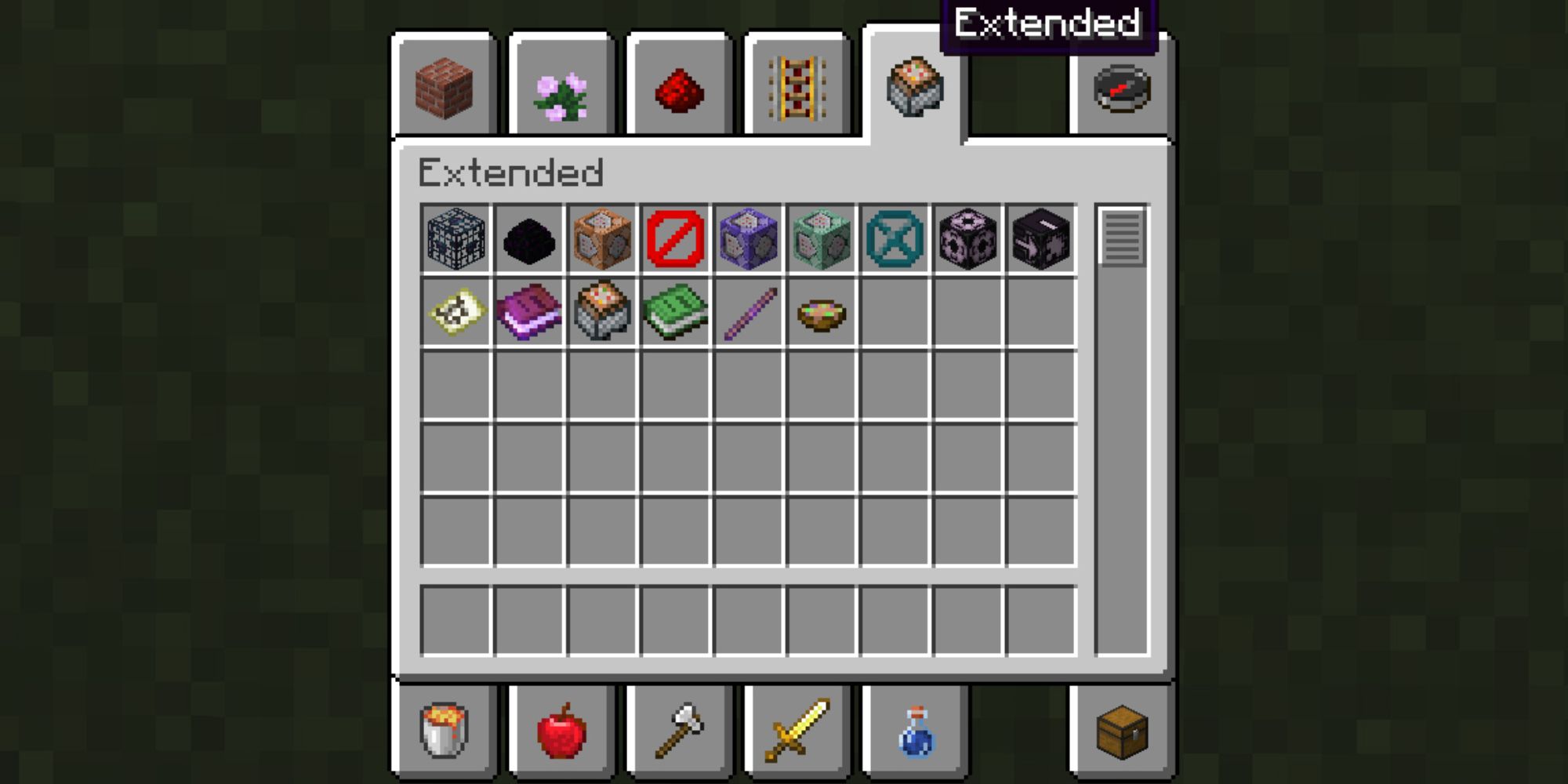 Exploring the Minecraft mod Extended Creative Inventory