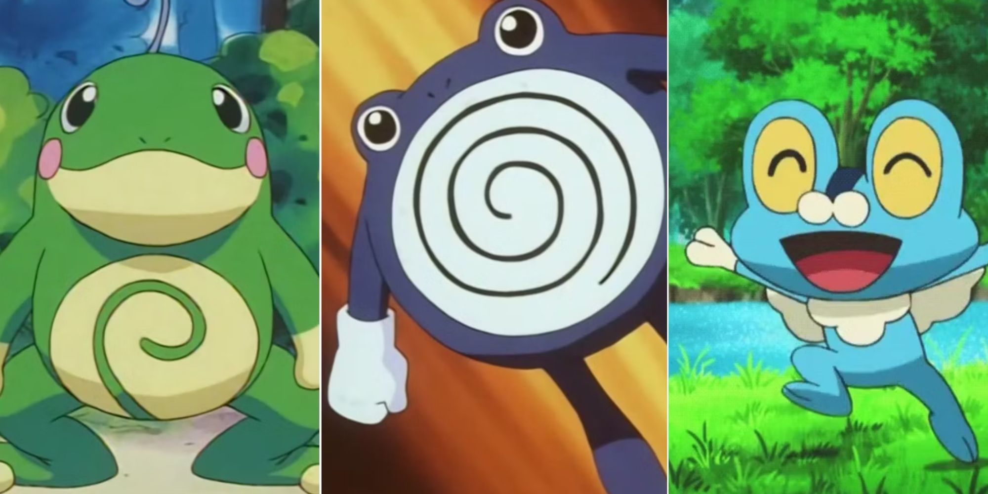 Featured Image All Frog Pokemon, Ranked with Politoed, Poliwhirl and Froakie