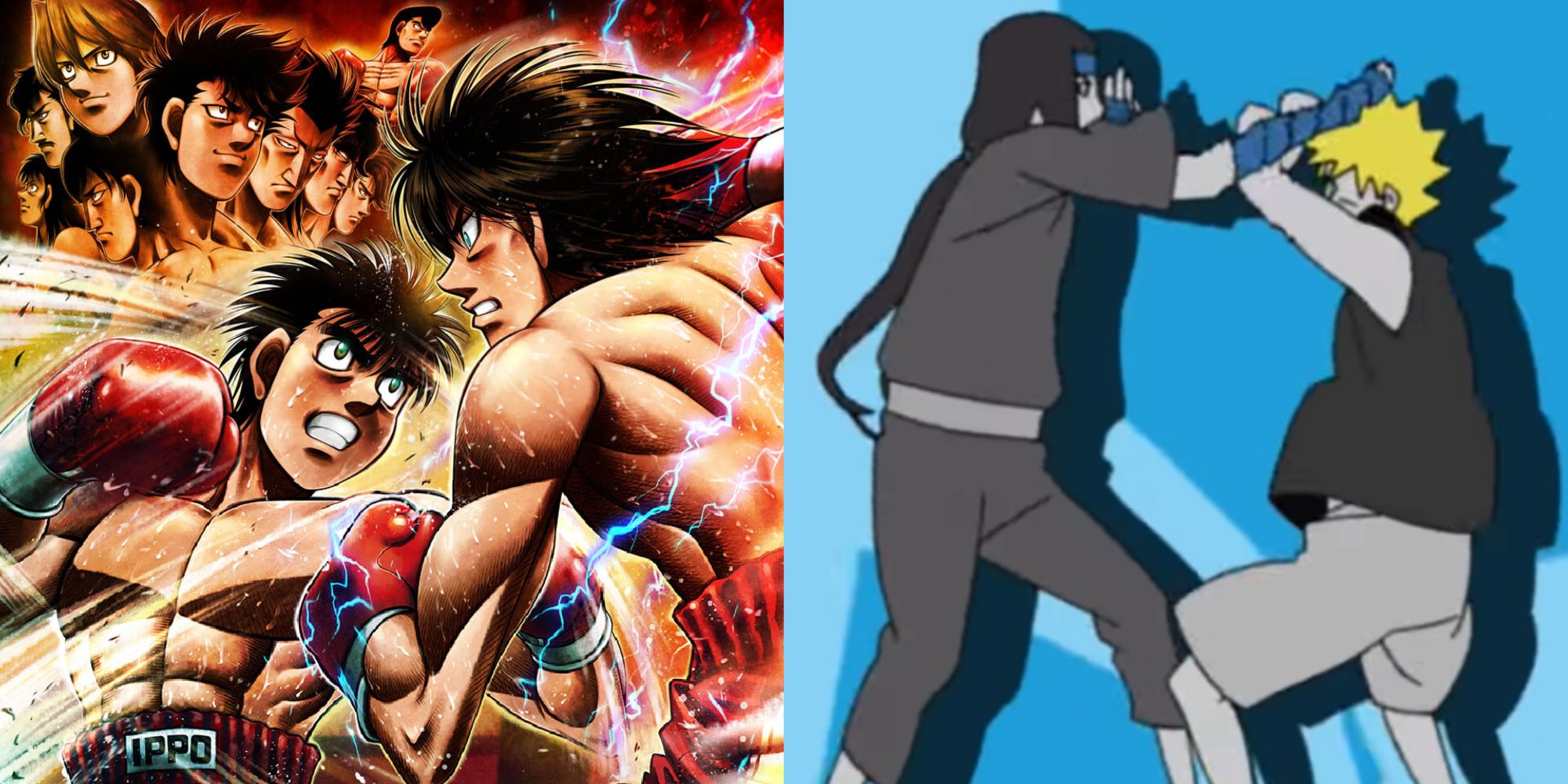 fitnessbased anime games featured image with relevant hajime no ippo and naruto art