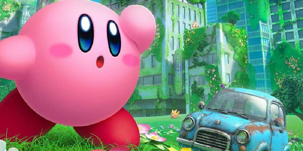 Forgotten Land Cover Zoomed In On Kirby