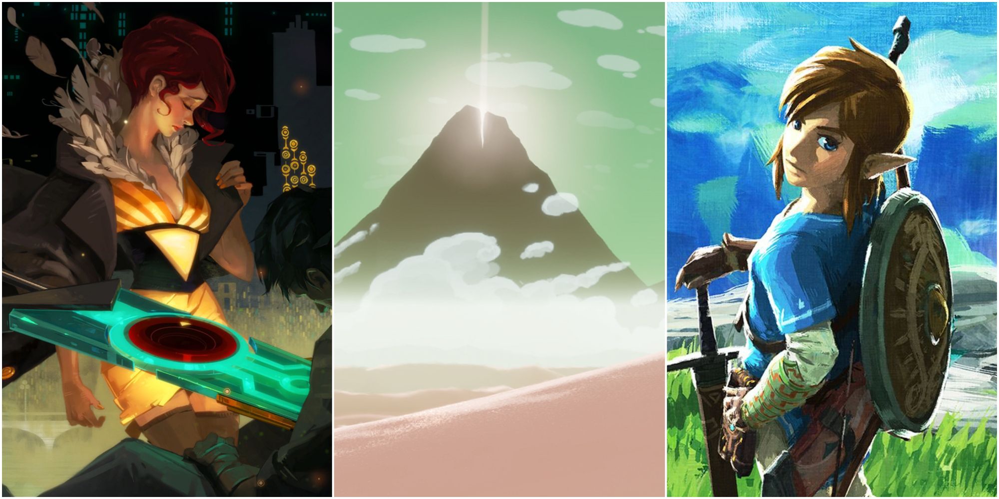 Games With Relaxing Soundtracks Featured Image - Transistor, Journey and The Legend Of Zelda Breath Of The Wild-1