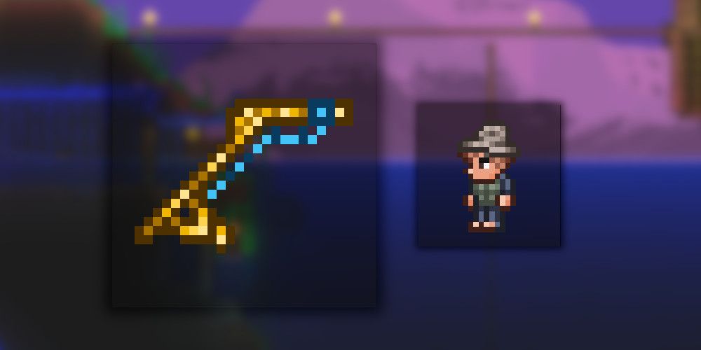 Golden Fishing Rod and The Angler from Terraria