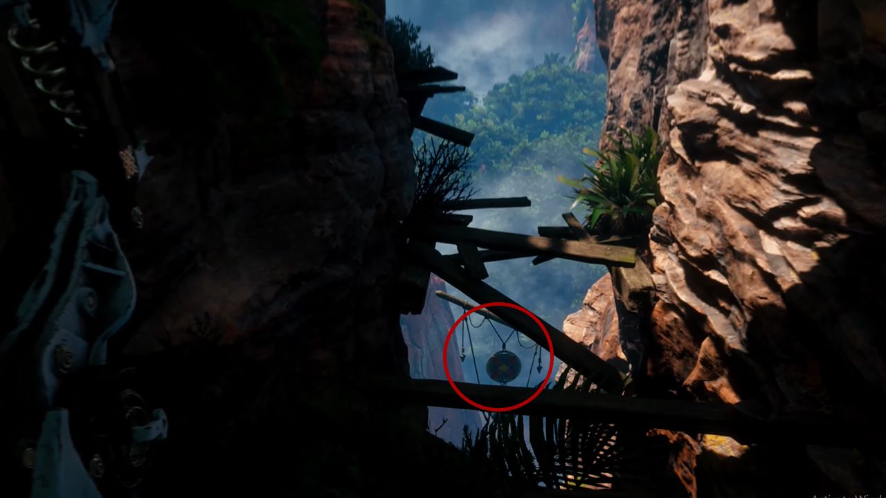 The first Pilgrim's Trail warning beacon location in Horizon Call Of The Mountain.