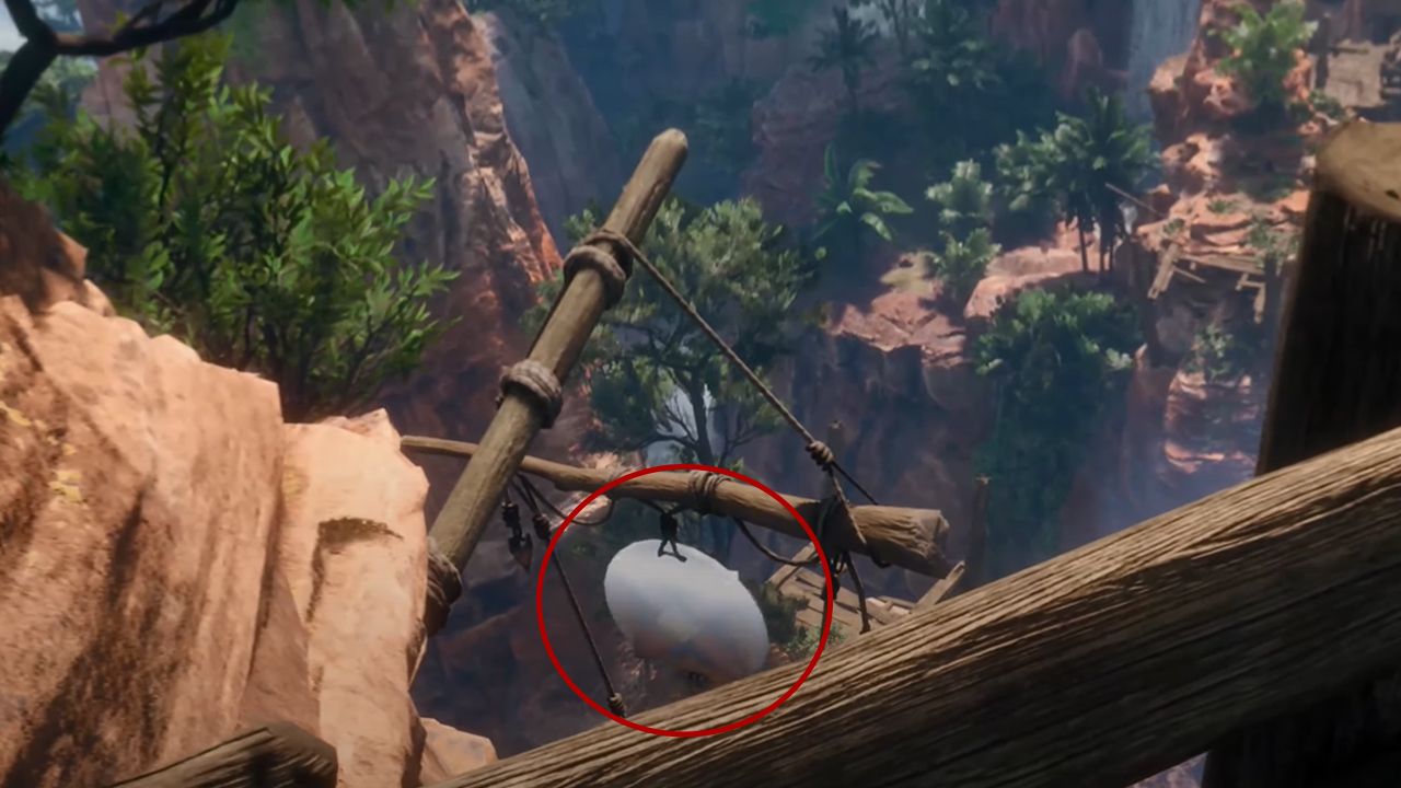 The seventh Pilgrim's Trail warning beacon location in Horizon Call Of The Mountain.