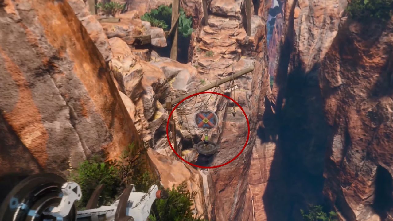 The eighth Pilgrim's Trail warning beacon location in Horizon Call Of The Mountain.
