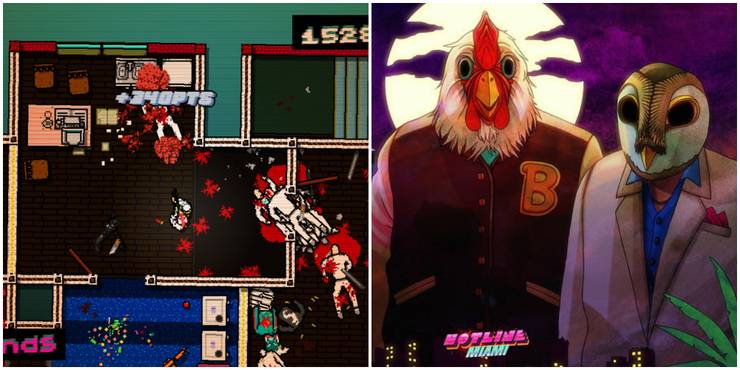 Hotline Miami - Gameplay of Jacket and artwork