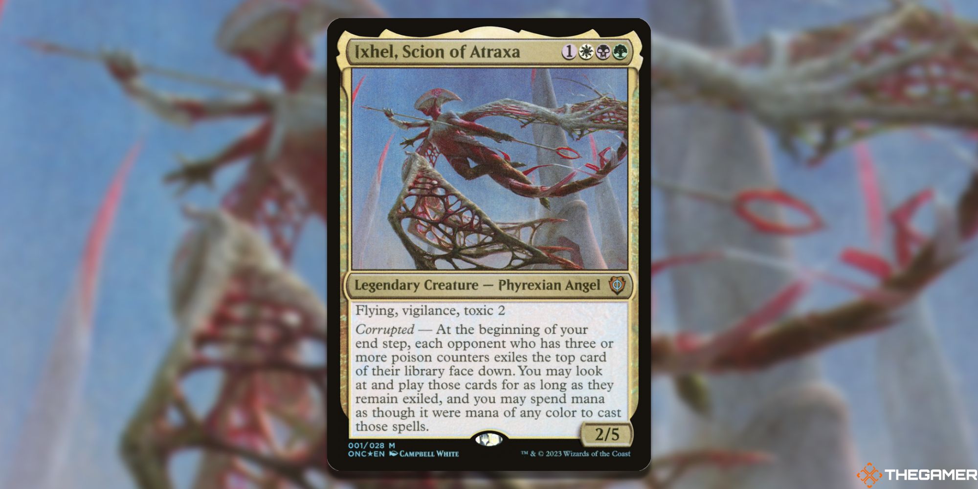 Image of the Ixhel, Scion of Atraxa card in Magic: The Gathering, with art by Campbell White