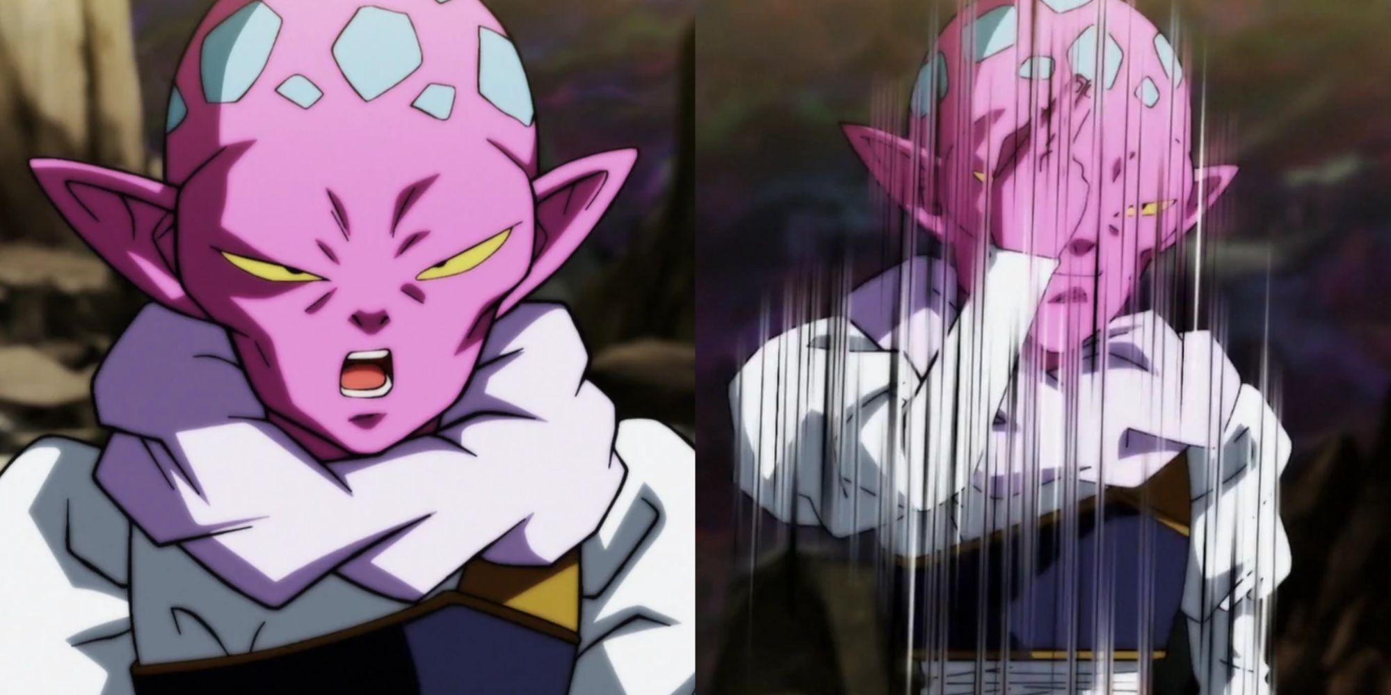jimizu from dragon ball super and him using instant transistion