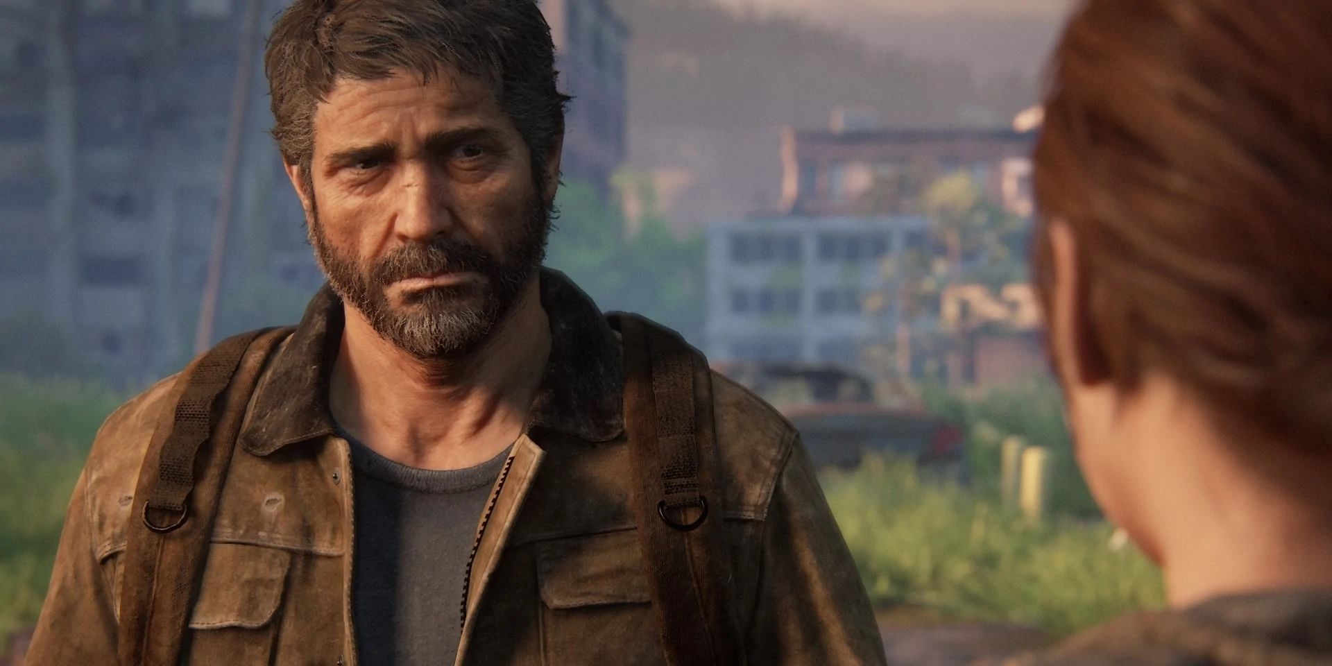 Joel talking to Ellie in The Last Of Us Part One
