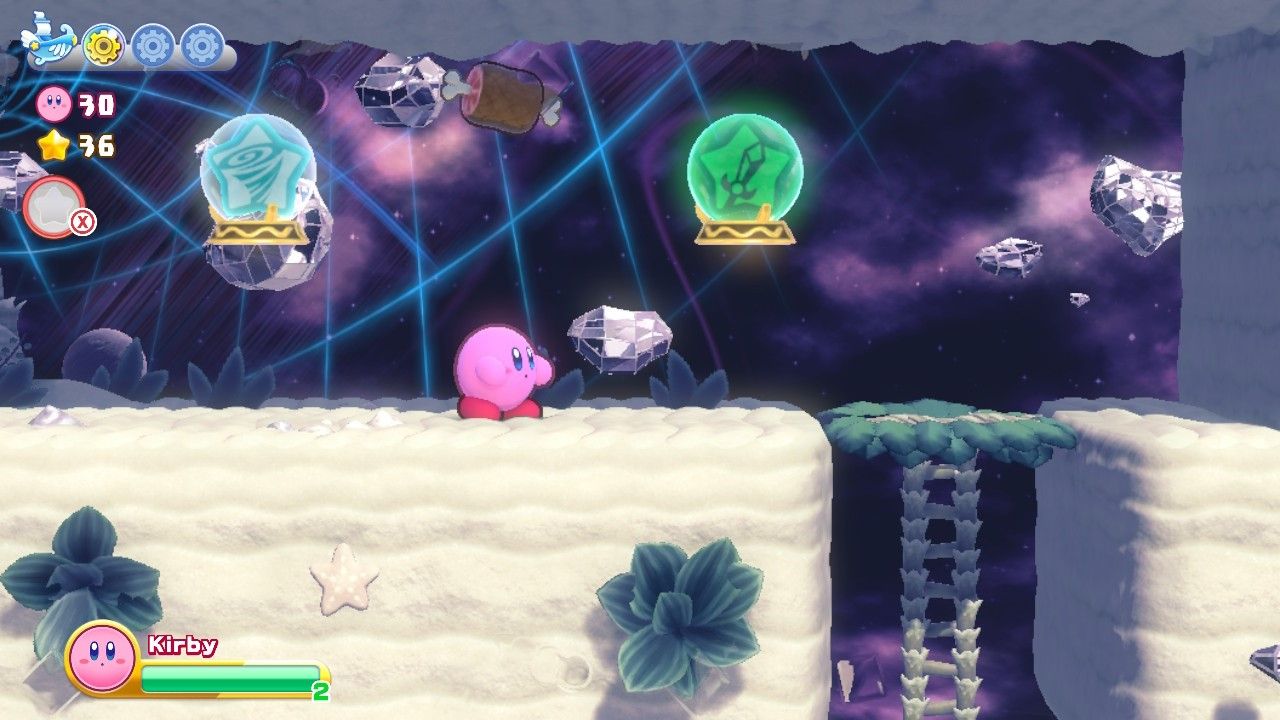Kirby Onion Ocean Stage One Tornado Or Sword Copy Abilities (Кирби Луковый Океан)