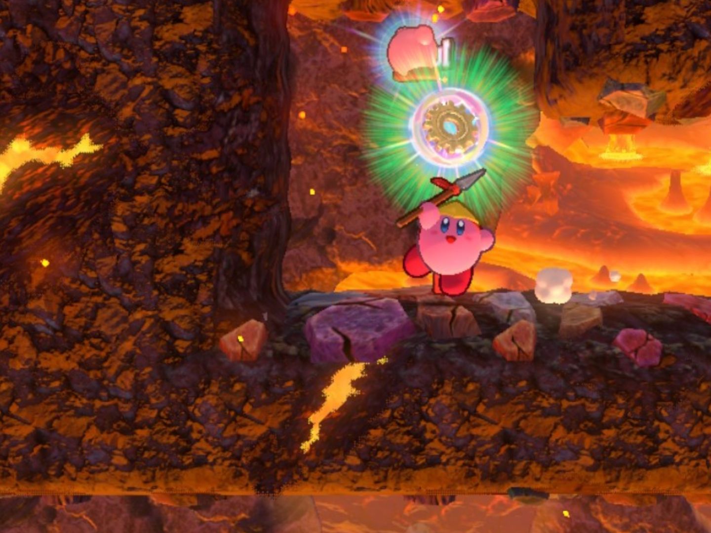 Kirby's Return To Dream Land Deluxe Dangerous Dinner Stage One First Energy Sphere