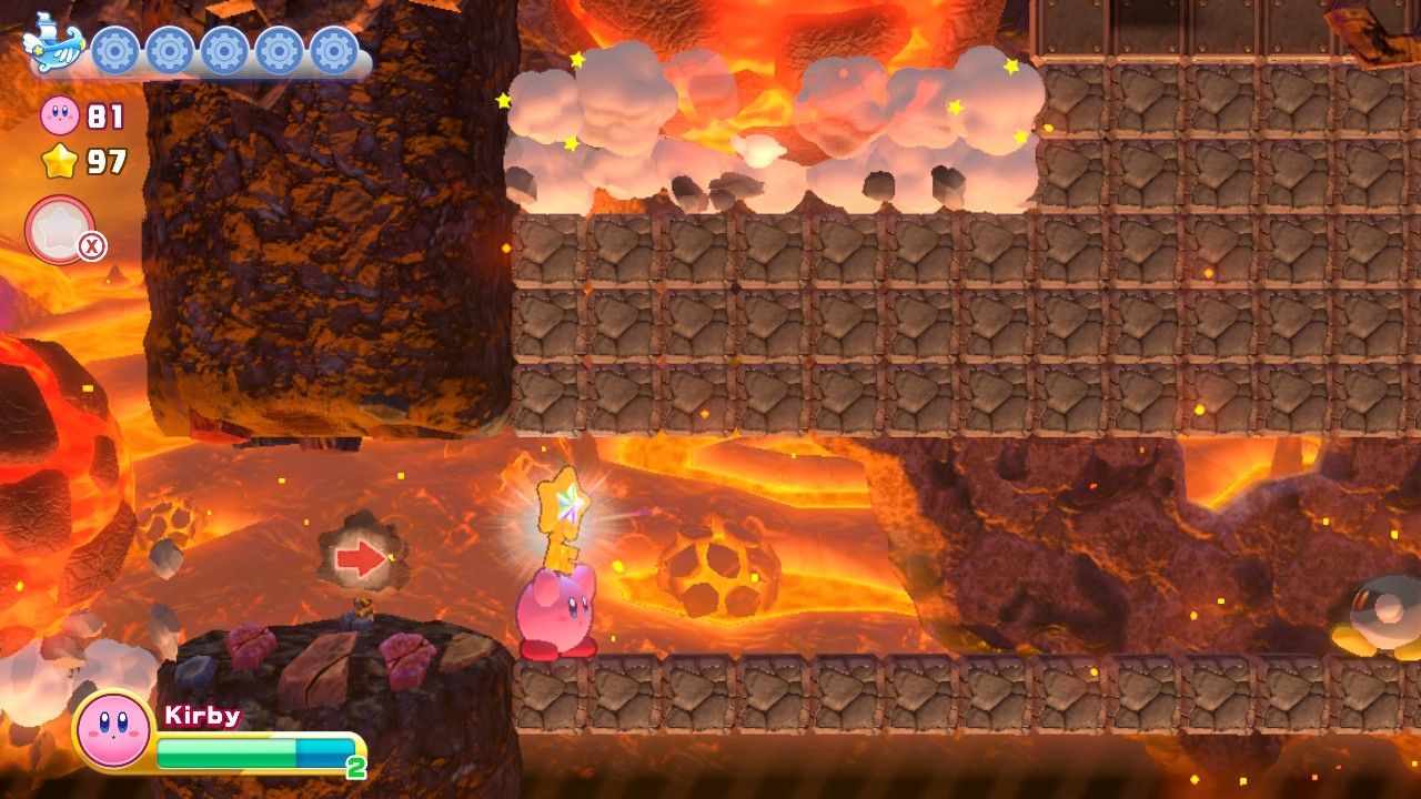 Kirby's Return To Dream Land Deluxe Dangerous Dinner Stage One Кирби держит ключ