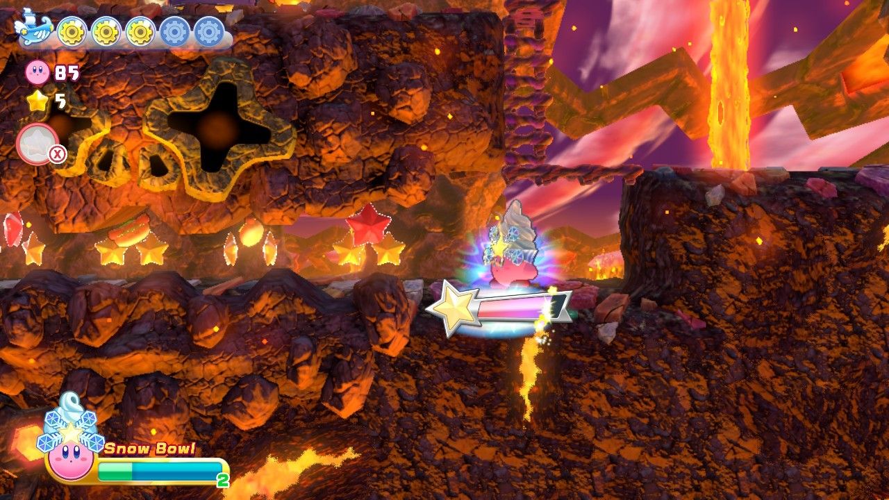 Kirby's Return To Dream Land Deluxe Dangerous Dinner Stage One Stars Ahead