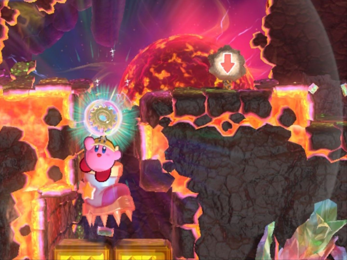 Kirby's Return To Dream Land Deluxe Dangerous Dinner Stage Three Second Energy Sphere