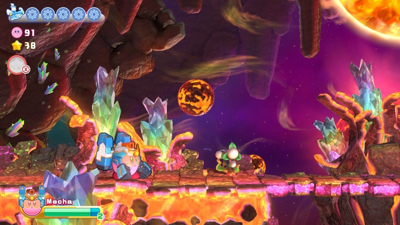 Kirby's Return To Dream Land Deluxe Dangerous Dinner Stage 3 Second Section