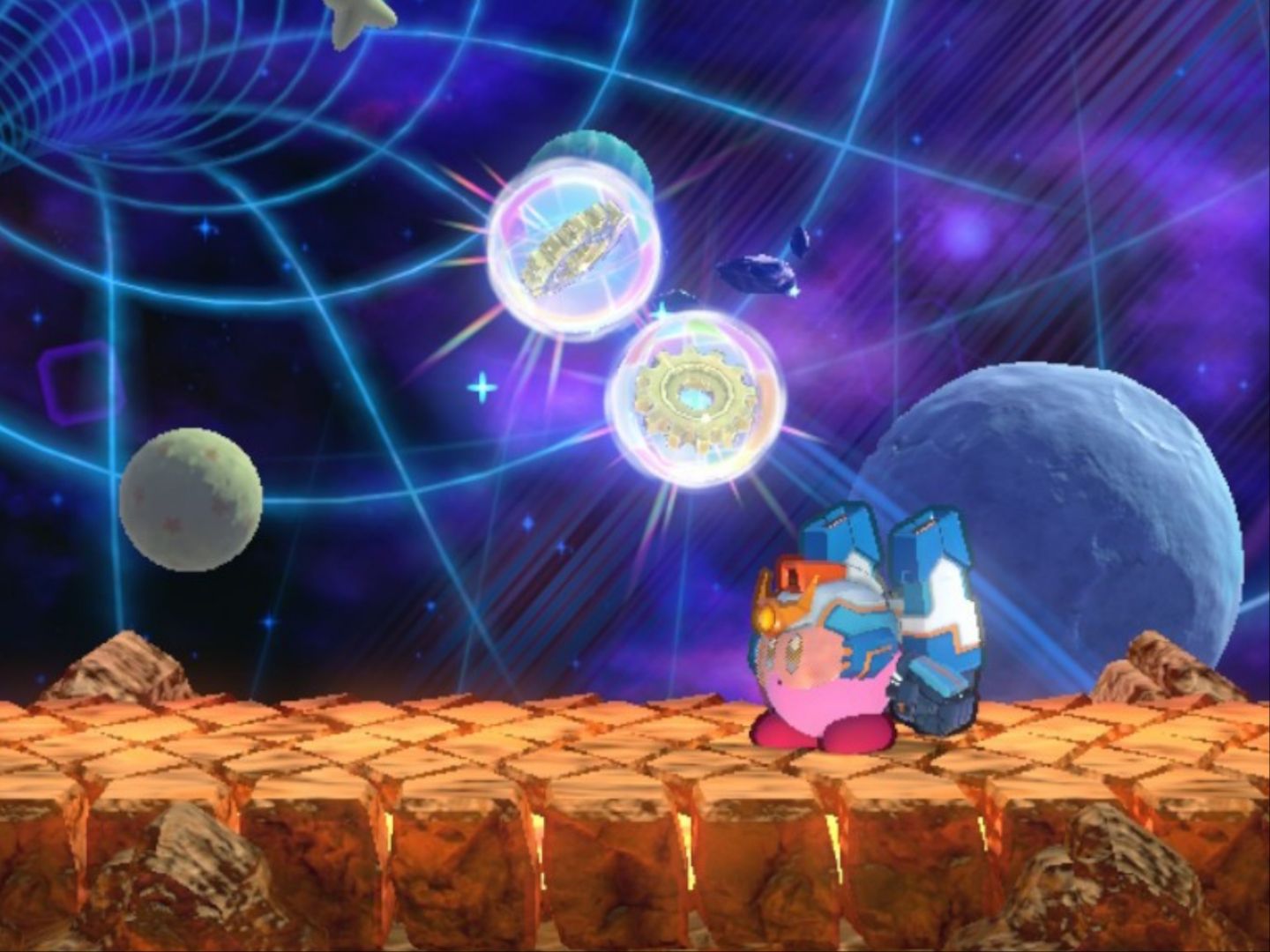Kirby's Return To Dream Land Deluxe Dangerous Dinner Stage Two Last Two Energy Spheres