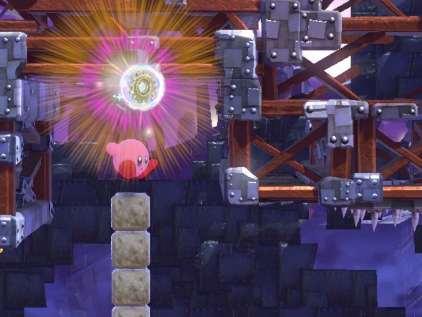 Kirby's Return To Dream Land Deluxe Egg Engines Stage Three First Energy Sphere