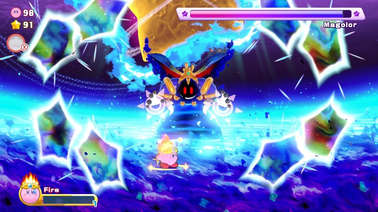 Kirby's Return To Dream Land Deluxe Кирби в окружении звездных порталов