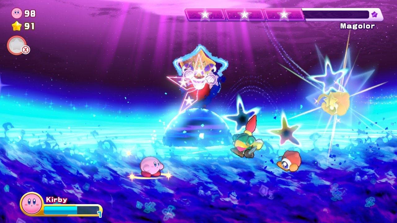 Kirby's Return To Dream Land Deluxe Кирби ждет, чтобы забрать суперспособности у врагов