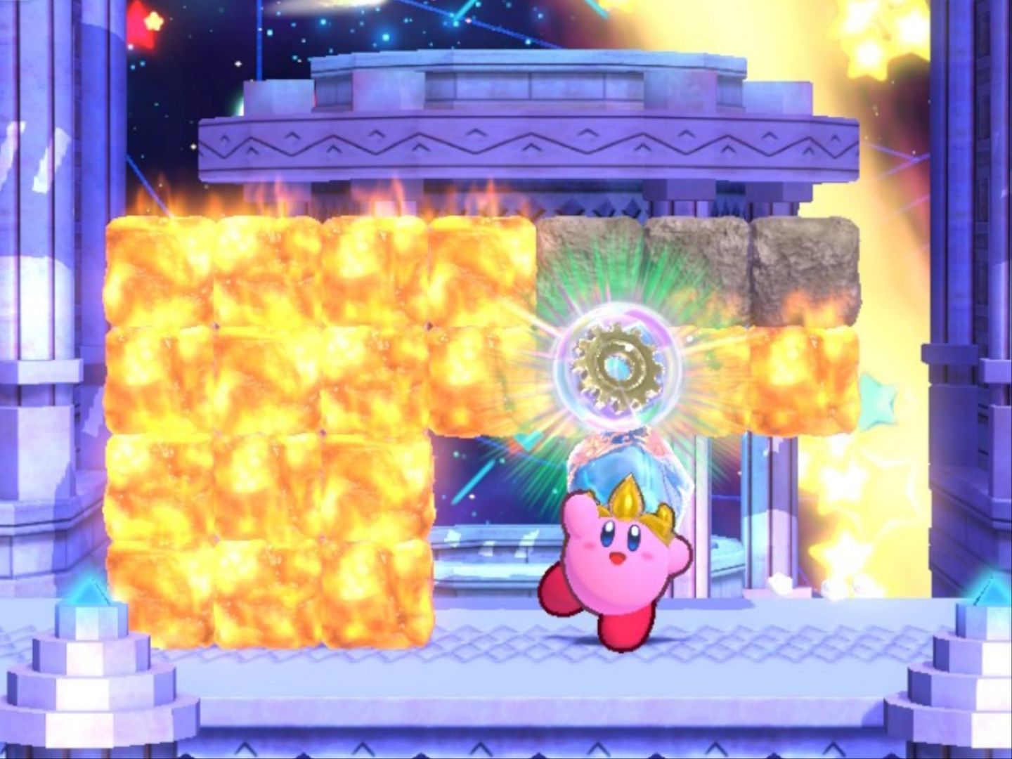 Kirby's Return To Dream Land Deluxe Nutty Noon Stage Five Third Energy Sphere