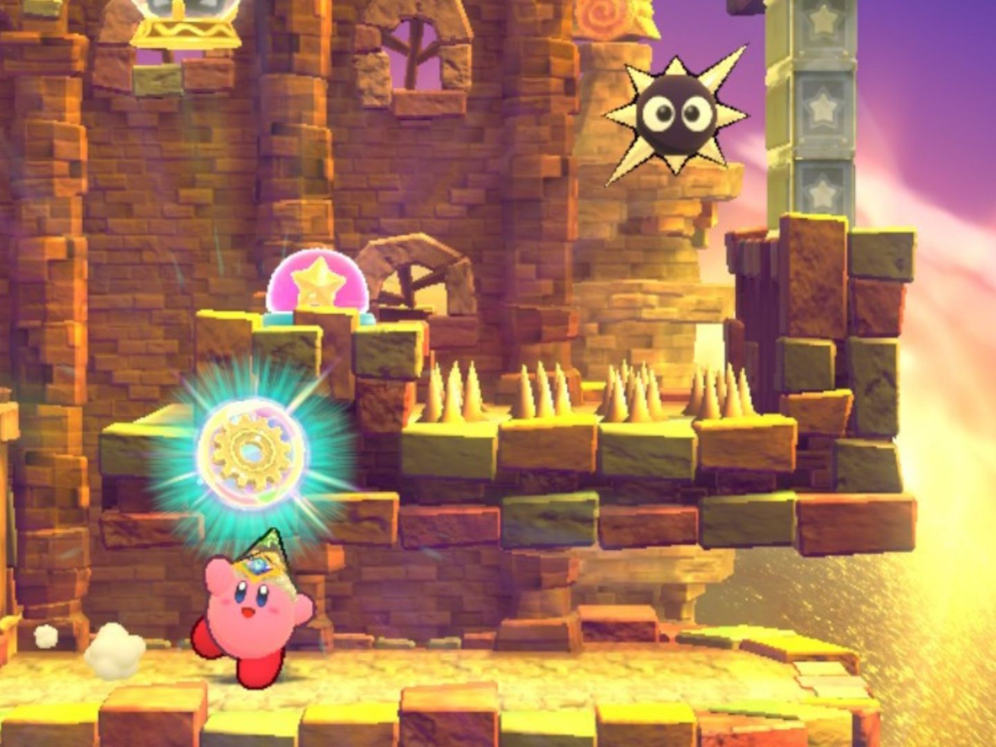 Kirby's Return To Dream Land Deluxe Nutty Noon Stage Two First Energy Sphere
