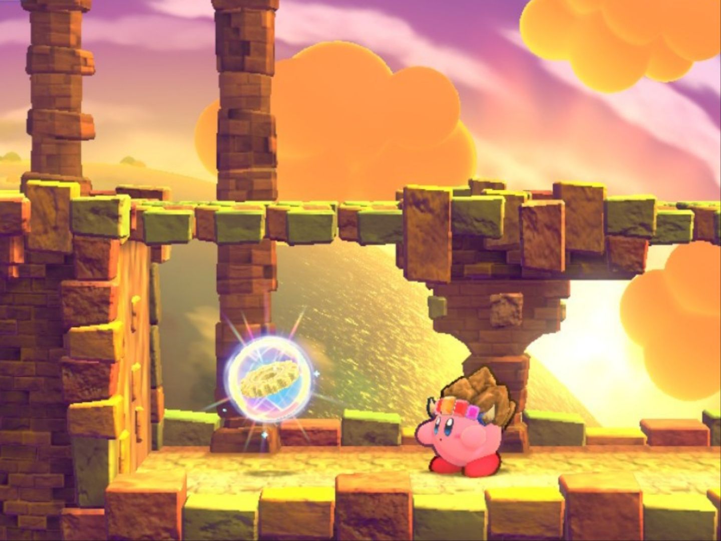 Kirby's Return To Dream Land Deluxe Nutty Noon Stage Two Second Energy Sphere