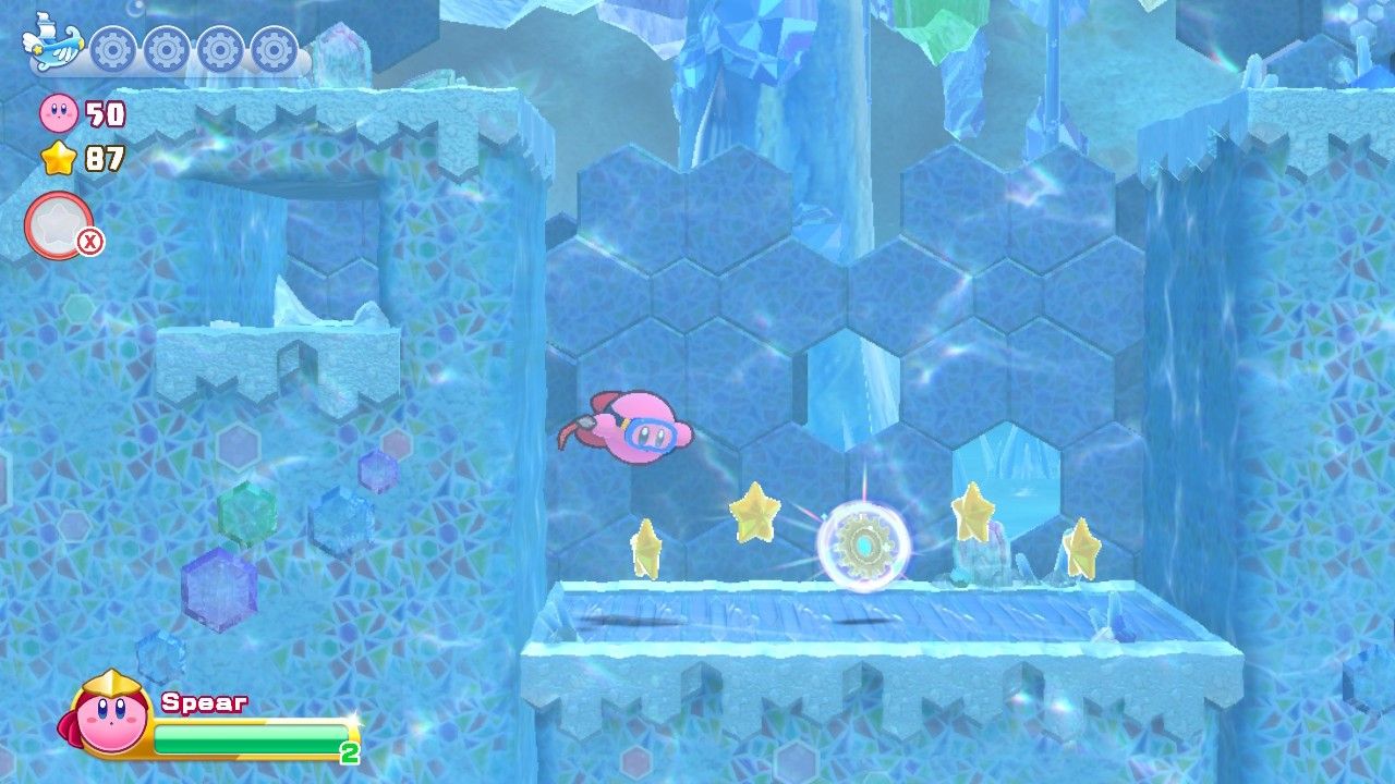 Kirby White Wafers Stage Three Kirby Finds Energy Sphere And Stars