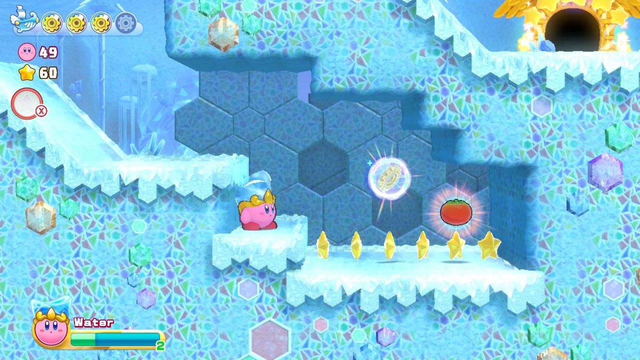 Kirby White Wafers Stage Three Kirby Finds Energy Sphere Under Star Door