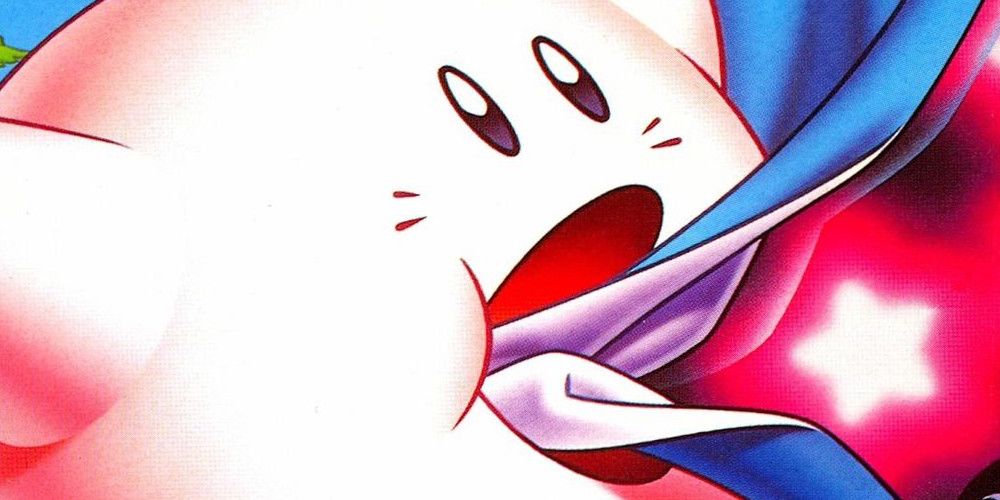 Kirbys Adventure Cover Zoomed In On Kirby