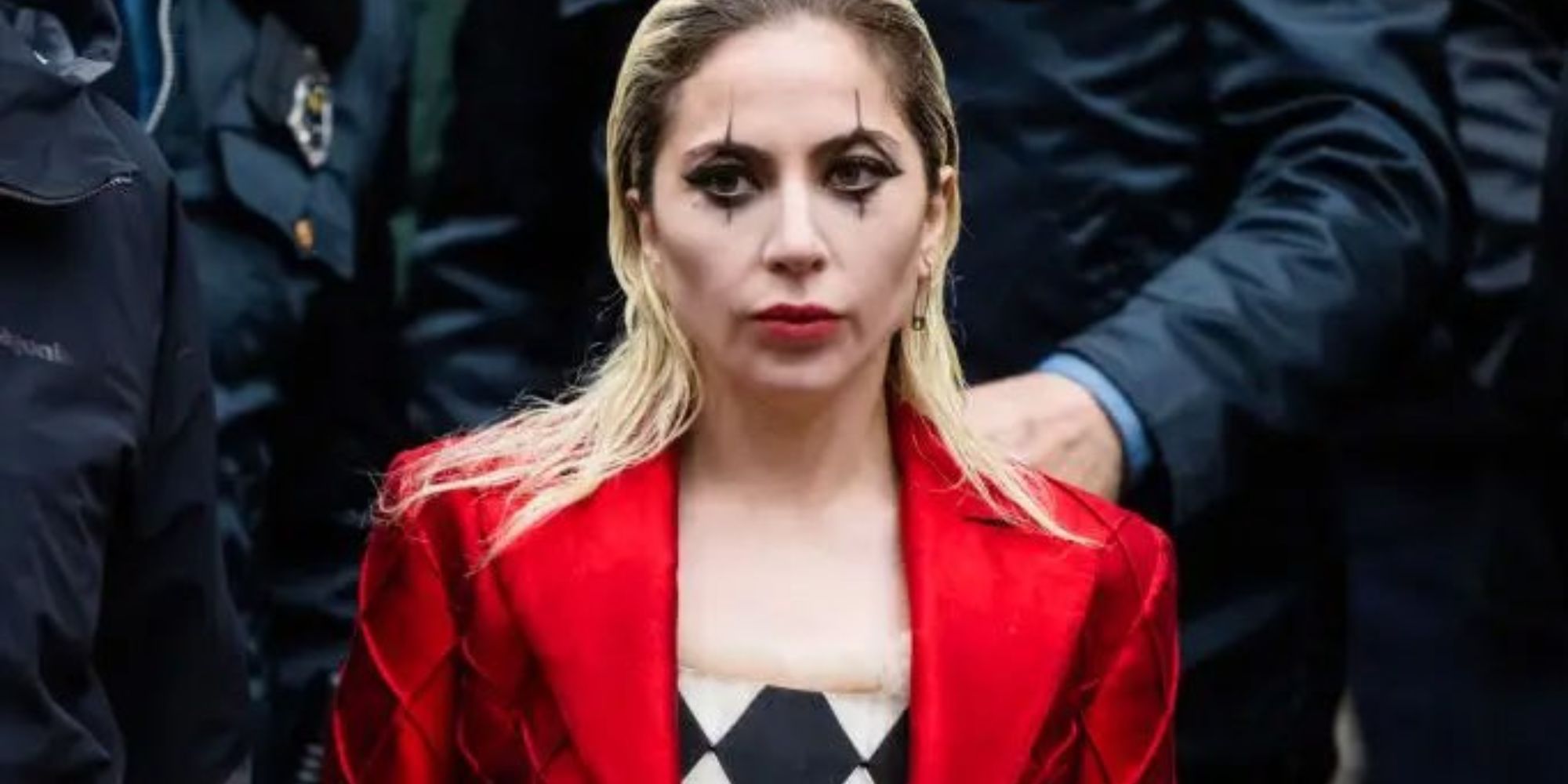 Lady Gaga am Set als Harley Quinn