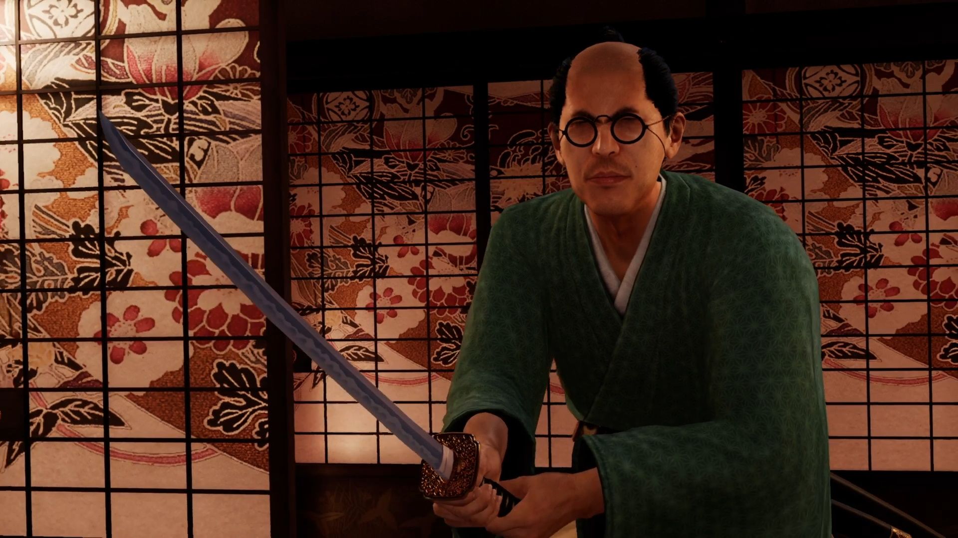 Like A Dragon Ishin, Chapter 5, Akimoto getting ready for combat