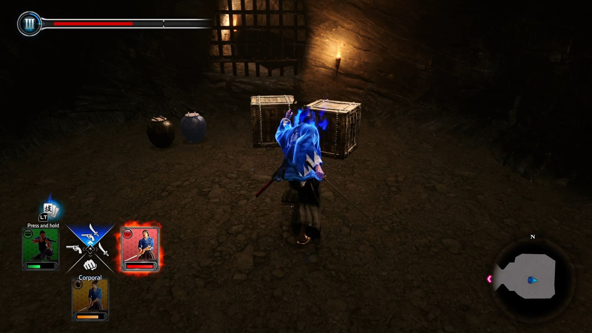 Like A Dragon Ishin, Chapter 5, Collecting treasure in a side room in the first dungeon
